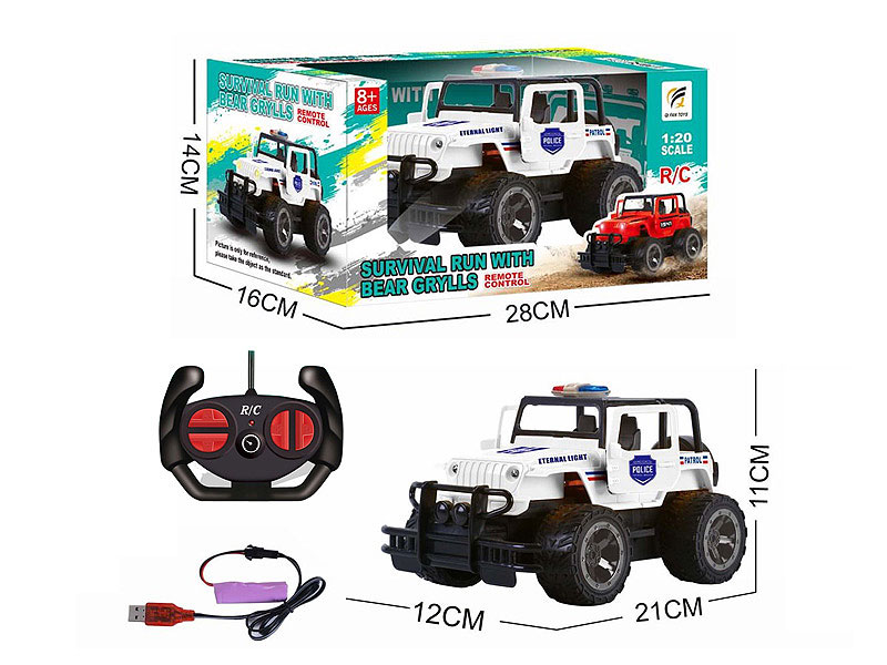 1:20 R/C Jeep 4 Ways W/L_Charge toys