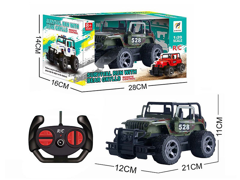 1:20 R/C Jeep 4 Ways W/L toys