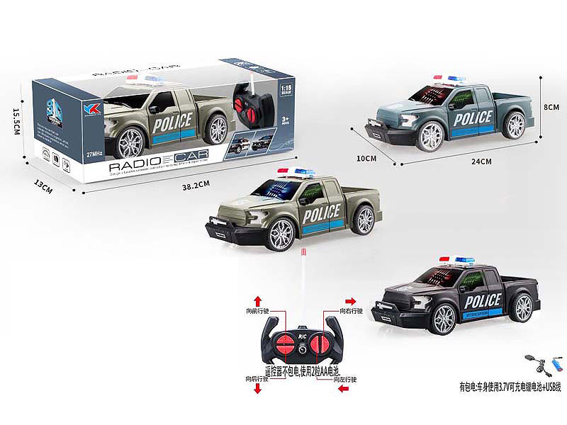 1:16 R/C Police Car 4Way W/L_Charge(3C) toys