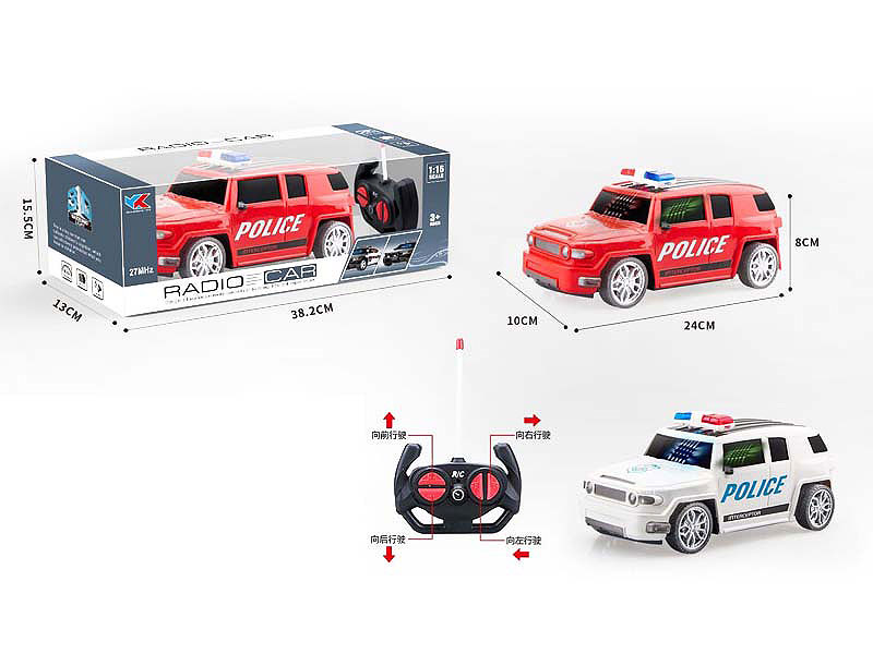 1:16 R/C Police Car 4Way W/L(2C) toys