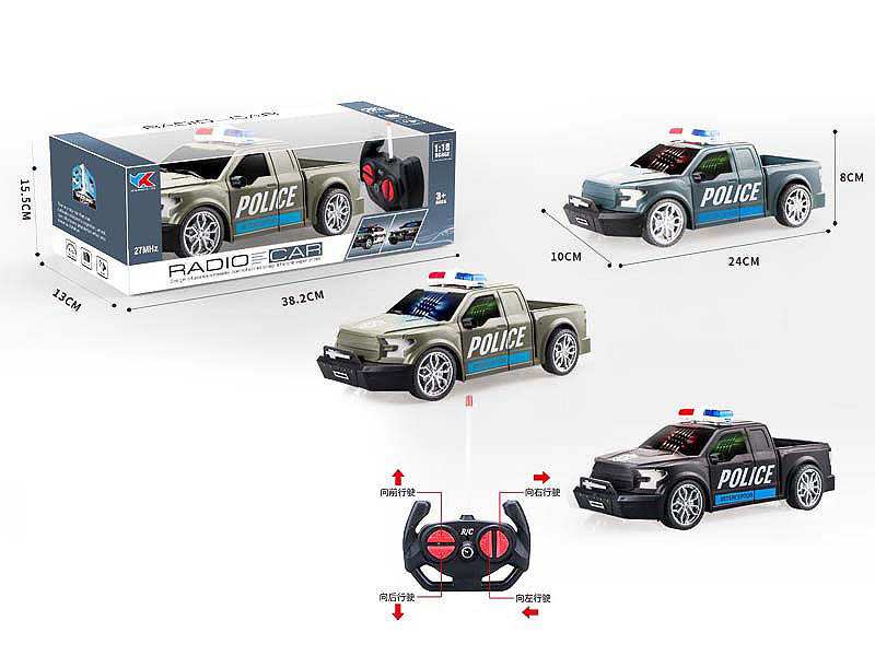 1:16 R/C Police Car 4Way W/L(3C) toys