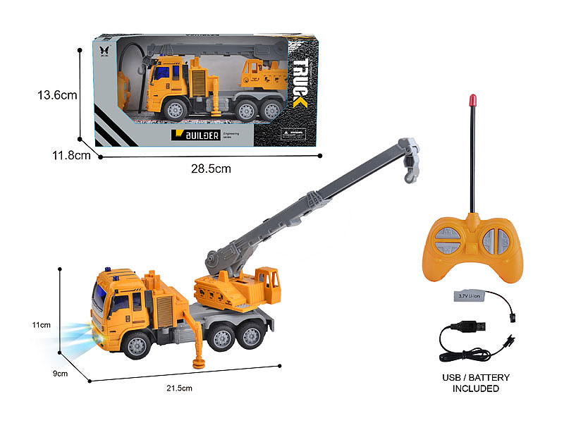 1:30 R/C Construction Truck 4Ways W/L_Charge toys