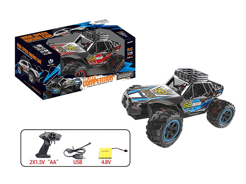 2.4G 1:18 R/C Racing Car 4Ways W/Charge(2C) toys