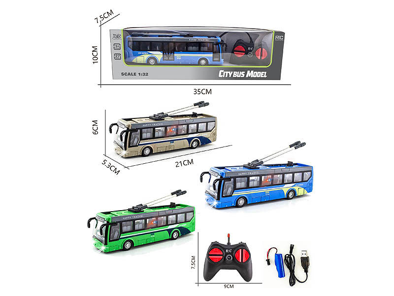 1:32 R/C Bus 4Ways W/L_Charge(3C) toys