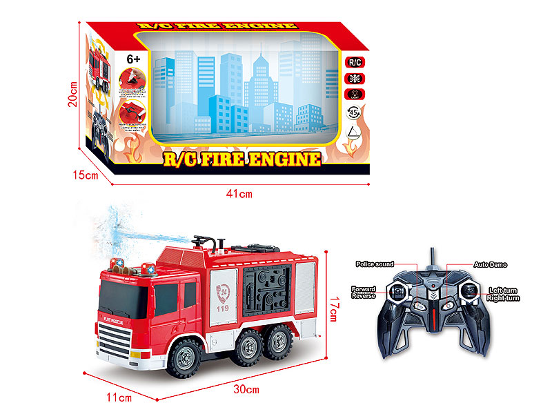 1:14 R/C Fire Engine 6Ways W/L_ Charge toys