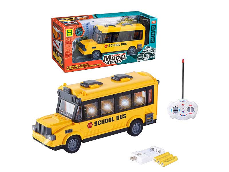 1:30 R/C School Bus 4Ways W/L_M_Charge toys