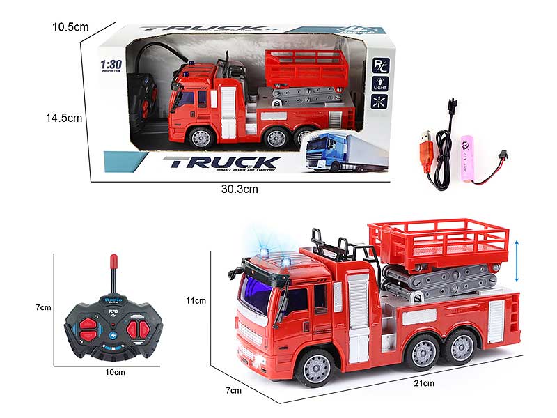 1:30 R/C Fire Engine 4Ways W/L_Charge toys