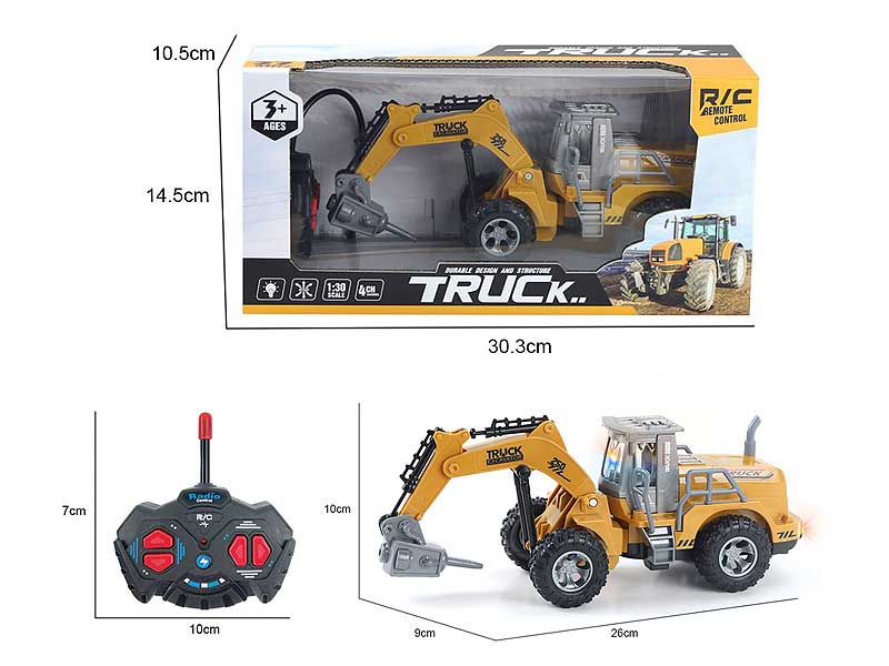 1:30 R/C Construction Truck 4Ways W/L toys