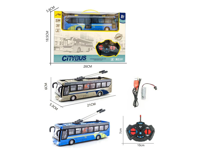 1:48 R/C Bus 4Ways W/L_Charge(2C) toys