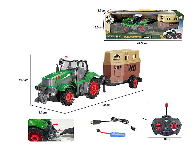 1:24 R/C Farmer Car 4Ways W/L_Charge toys