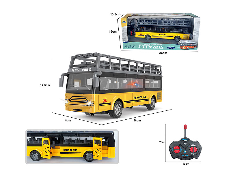 1:30 R/C School Bus 4Ways W/L toys