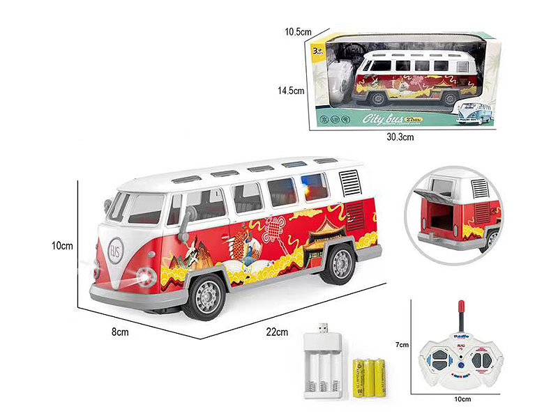 1:30 R/C Bus 4Ways W/L_Charge toys