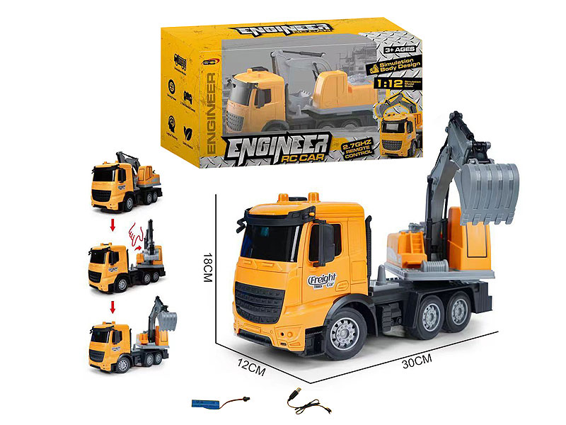 1:12 R/C Construction Truck 6Ways W/Charge toys