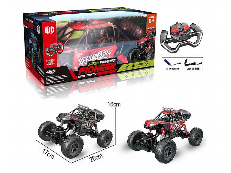 2.4G 1:14 Die Cast Cross-country Car R/C W/Charge(2C) toys
