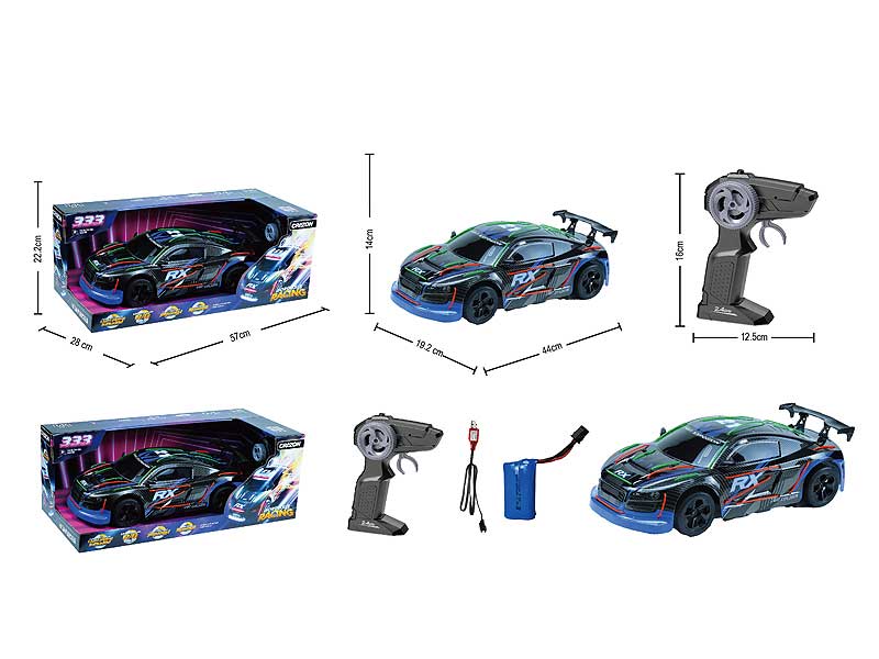 1:10 R/C Sports Car 4Ways W/Charge toys
