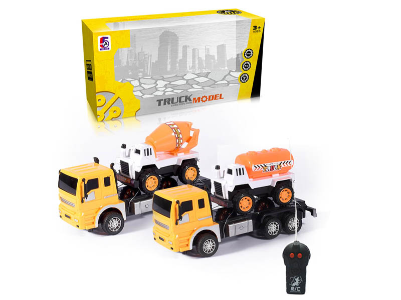 R/C 2 Ways Engineering Truck Tow Friction Mixer Truck/Cementing truck toys