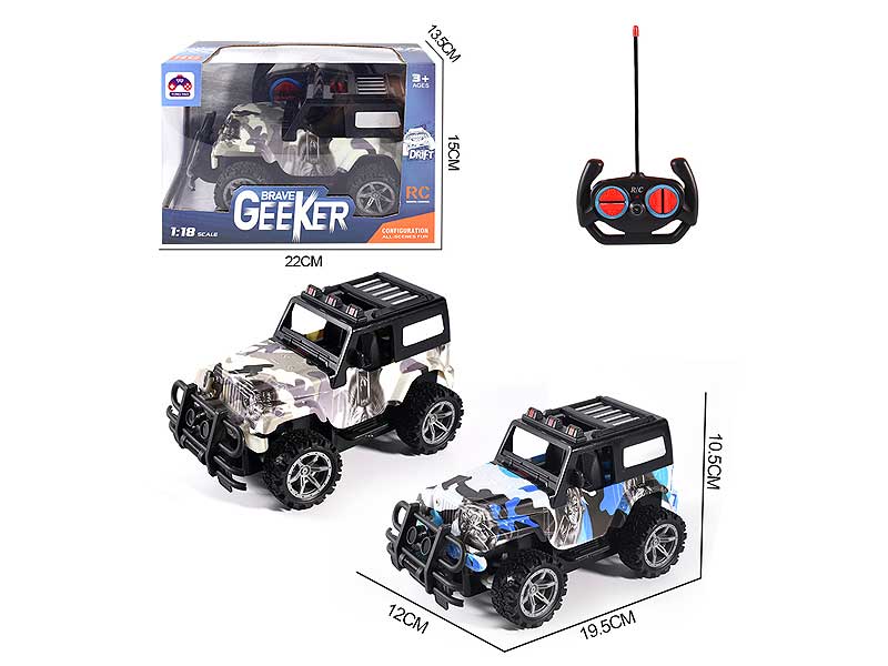 1:18  R/C  4Ways Jeep Crossing Car （2C） toys