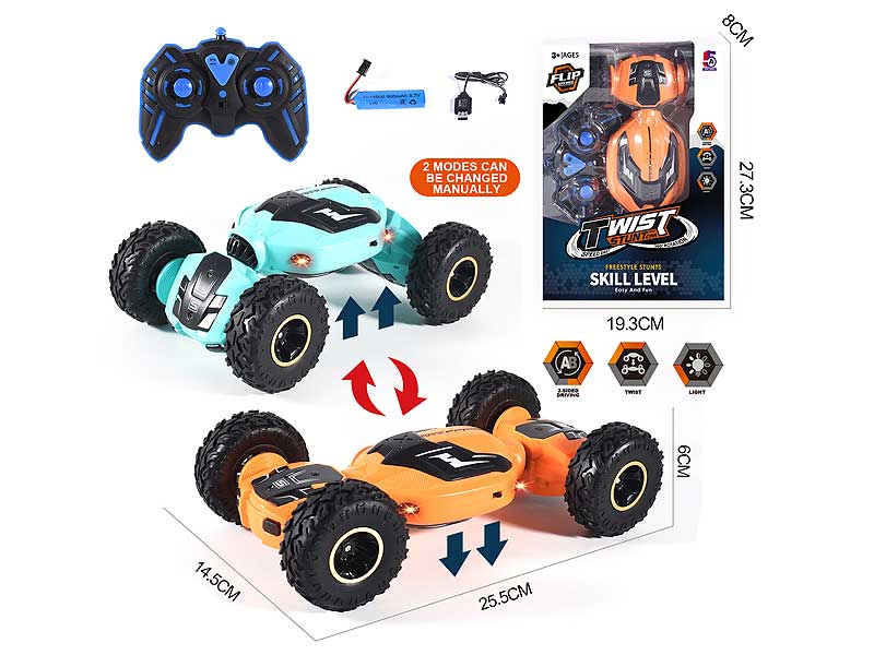 1:16 6Ways Twist  Stunct Car+ Auto Demo W/Charger(2C) toys