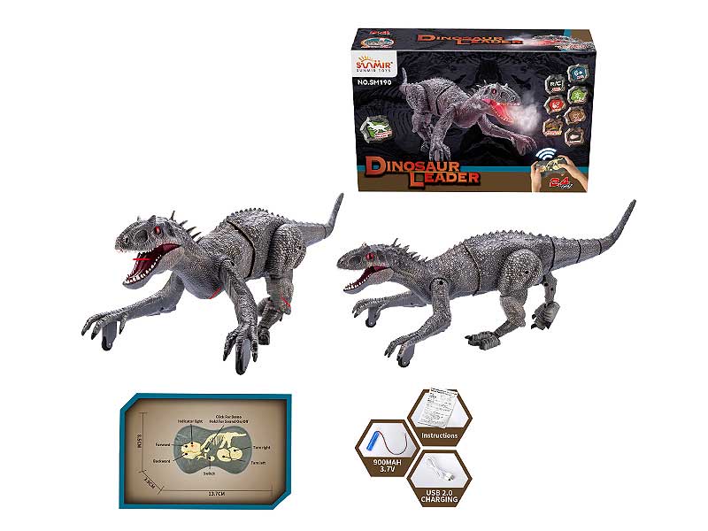 2.4G R/C Dinosaurs 8Ways W/L_M toys