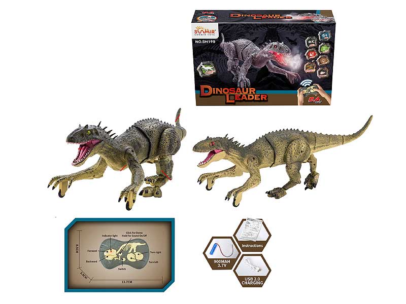 2.4G R/C Dinosaurs 8Ways W/L_M toys