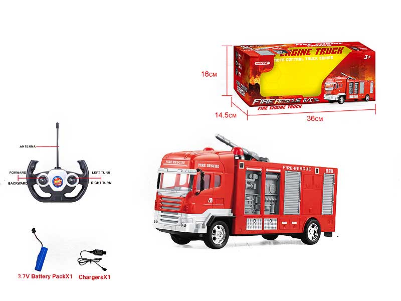 R/C Fire Engine 4Ways W/L_Charge toys