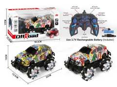 2.4G 1:18 R/C Stunt Car 11Ways W/L_Charge(2C) toys