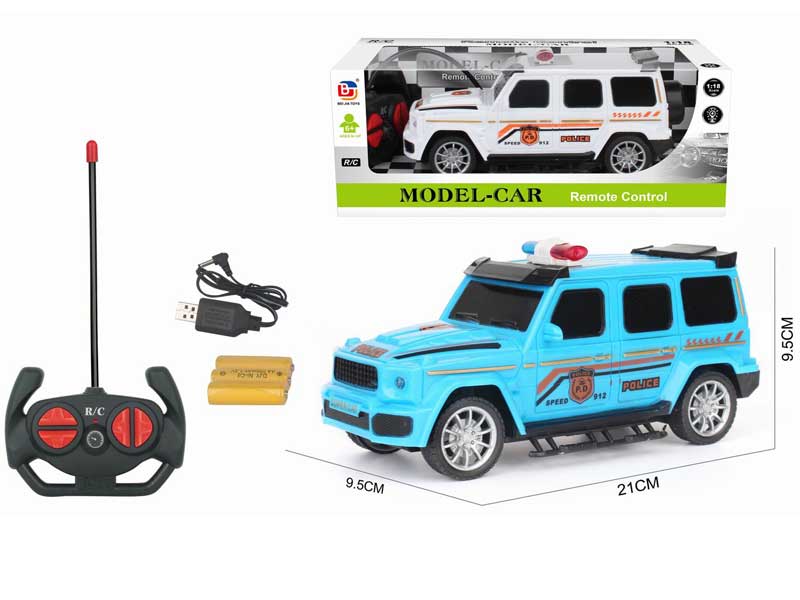 1:18 R/C Police Car 4Ways W/Charger(2C) toys