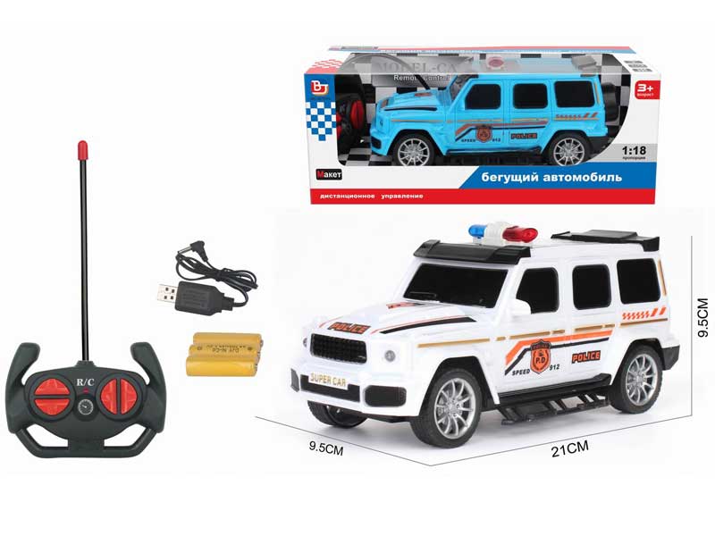 1:18 R/C Police Car 4Ways W/Charger(2C) toys