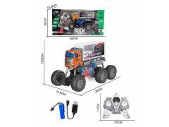 2.4G1:18五通六轮遥控攀爬运输救援车带灯光(包电)