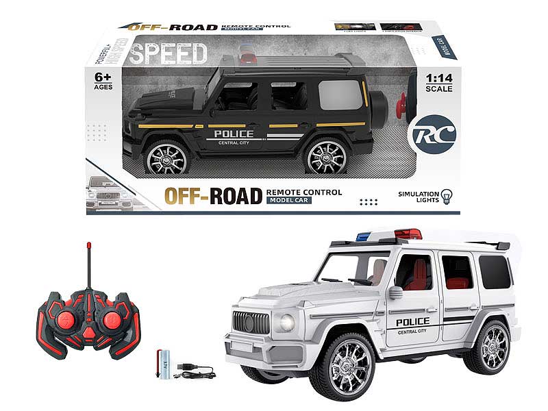 1:14 R/C Police Car 4Way W/L_Charge(2C) toys