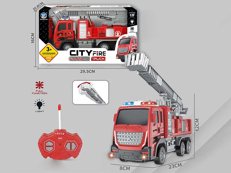 1:16 R/C Fire Engine 4Ways W/Charge toys