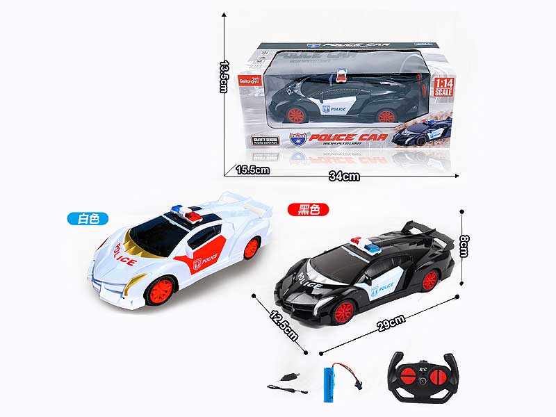 1:14 R/C Police Car 4Ways W/L_Charge toys