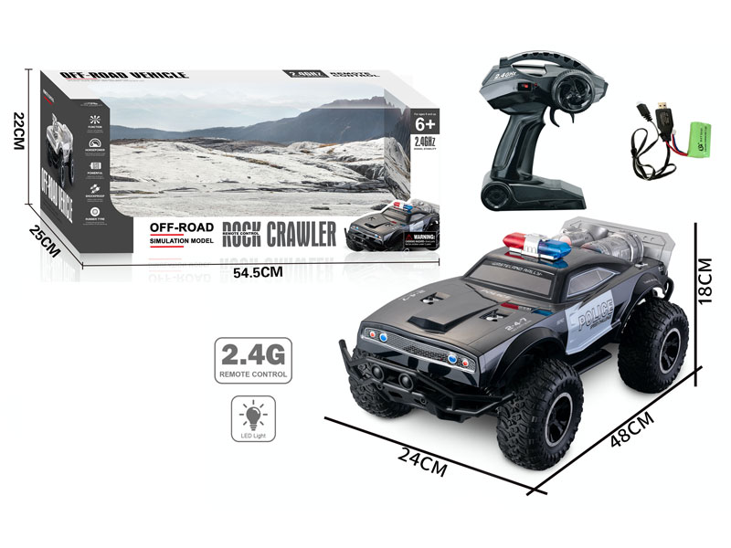 2.4G 1:8 R/C Police Car W/L_Charger toys