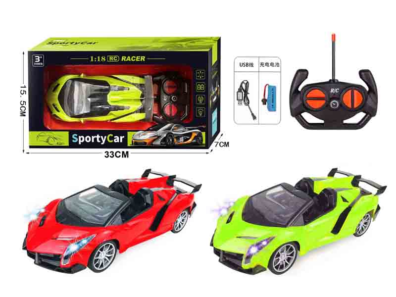 1:18 R/C Racing Car 4Way W/L_Charge(2C) toys