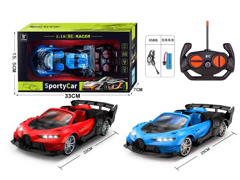1:18 R/C Racing Car 4Way W/L_Charge(2C) toys