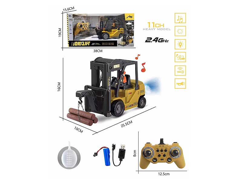 2.4G 1:24 R/C Spray Construction Truck 11Ways W/L_M_Charge toys