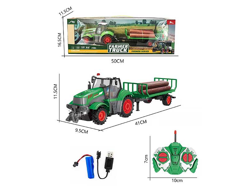 1:24 R/C Farmer Truck 4Ways W/L_Charge toys