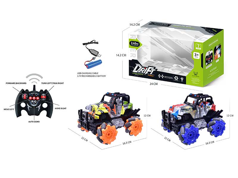 2.4G R/C Stunt Jeep W/L_Charge(2C) toys