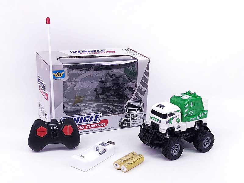 1:43 R/C Sanitation Truck W/L_Charge toys