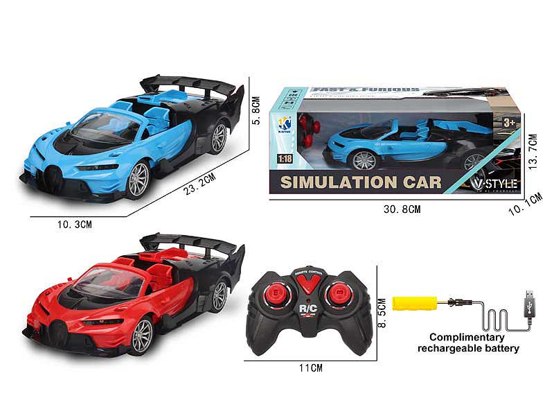 1:18 R/C Car 4Ways W/L_Charge(2C) toys