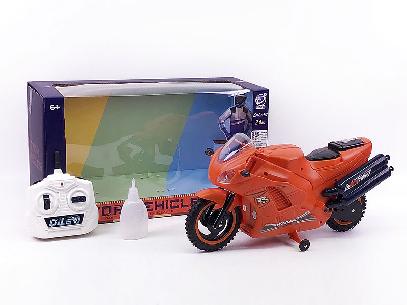 2.4G R/C Spray Stunt Motorcycle toys