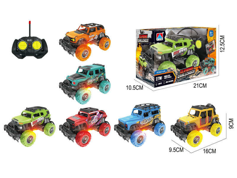 1:24 R/C Cross-country Car 4Ways W/L(6S) toys