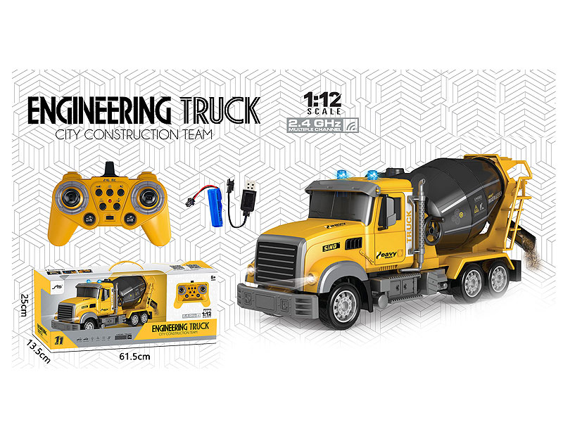 1:12 2.4G R/C Construction Truck 11Ways W/L_M_Charge toys