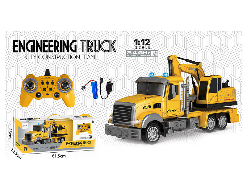 1:12 2.4G R/C Construction Truck 11Ways W/L_M_Charge toys