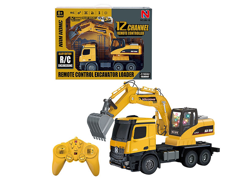 2.4G R/C Die Cast Construction Truck 12Ways W/L_M_Charge toys