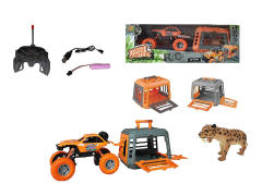 1:20 R/C Car With Cage Catch Saber-toothed Tiger W/Charge toys