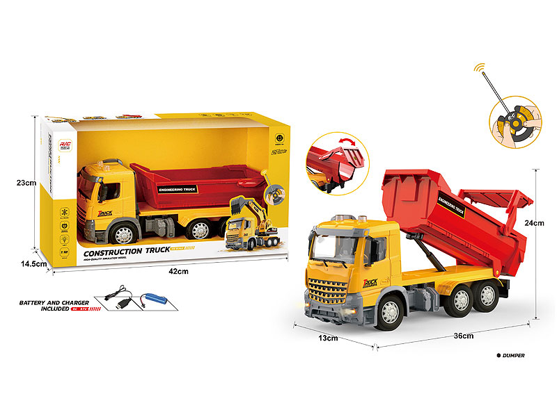 R/C Construction Truck 4Ways W/L_Charge toys