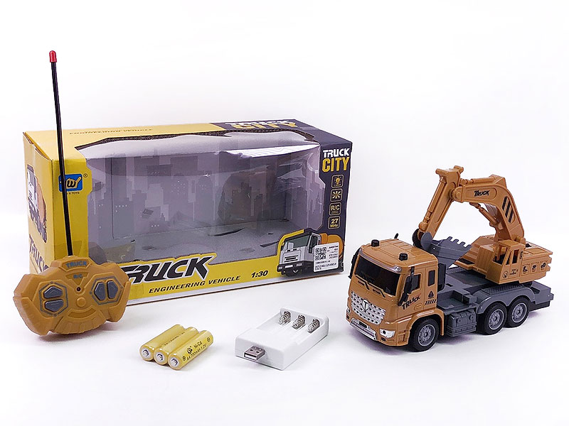 1:30 R/C Construction Truck 4Ways W/L_Charge toys