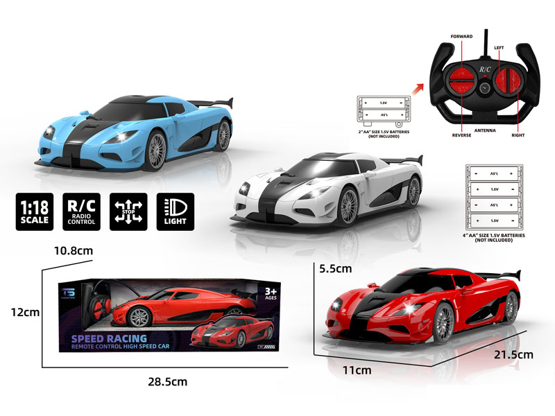 1:18 R/C Car 4Ways W/L(3C) toys