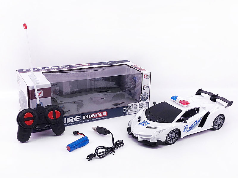 1:16 R/C Police Car 4Ways W/L_Charge toys